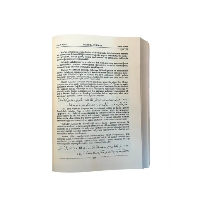 Ruhul Furkan Tefsiri 8. Cilt - Deri