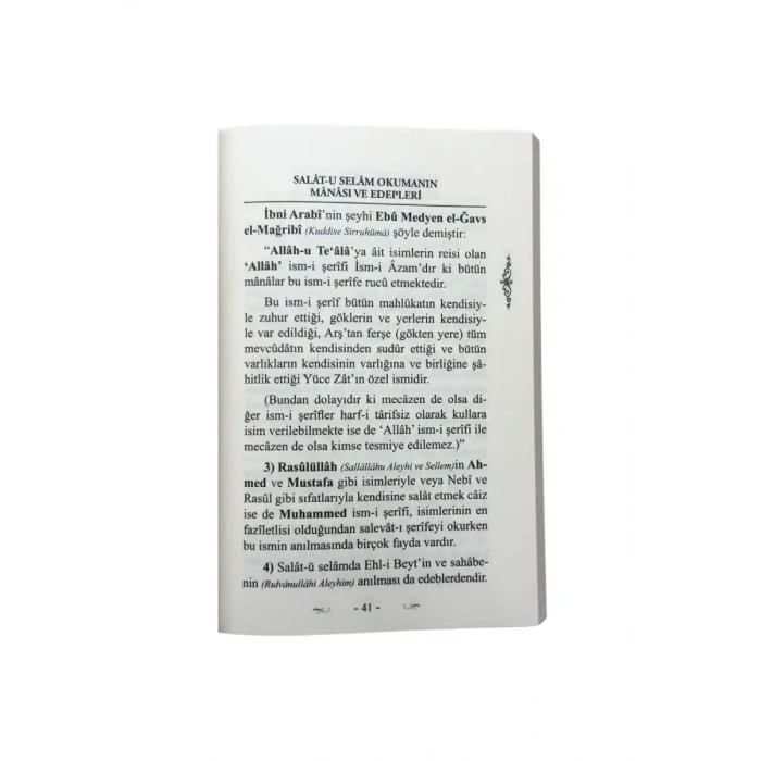 Salatı Tefriciyye Ve Salatı Münciye Tüncina