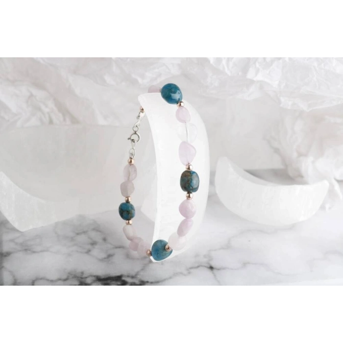 Sarel, Apatit-Pembe Gül Kuvars Doğaltaş Bileklik