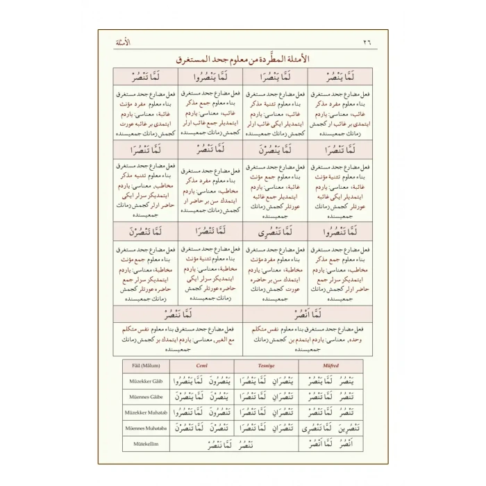 Sarf Arapça Yeni Dizgi