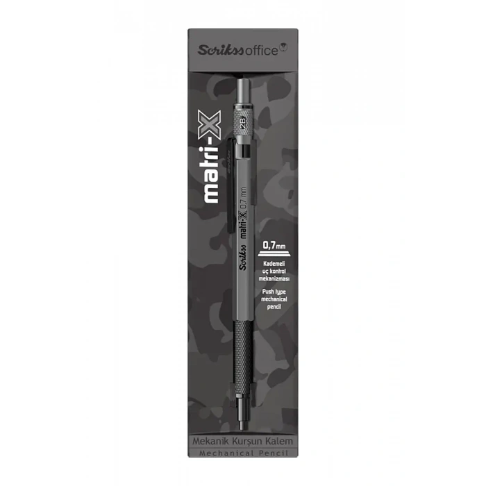 Scrikss Matri-X Mekanik Kurşun Kalem 0.7 mm Gri