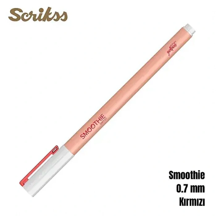 Scrikss Smoothie Jel Kalem 0.7 mm Kırmızı