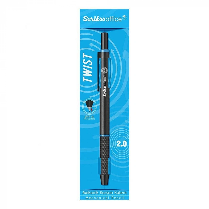 Scrikss Twist Mekanik Kurşun Kalem 2 mm Mavi