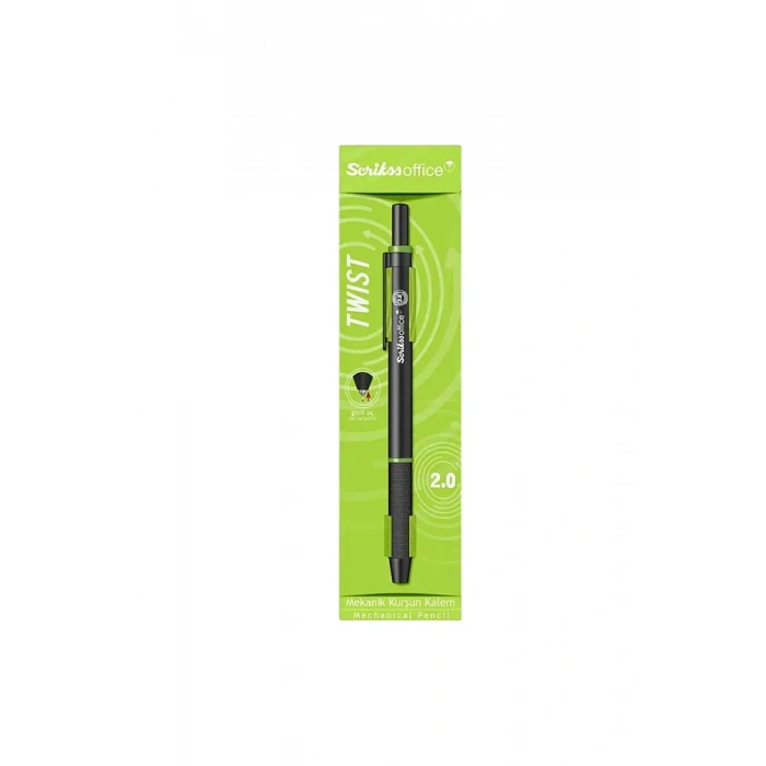 Scrikss Twist Mekanik Kurşun Kalem 2 mm Yeşil