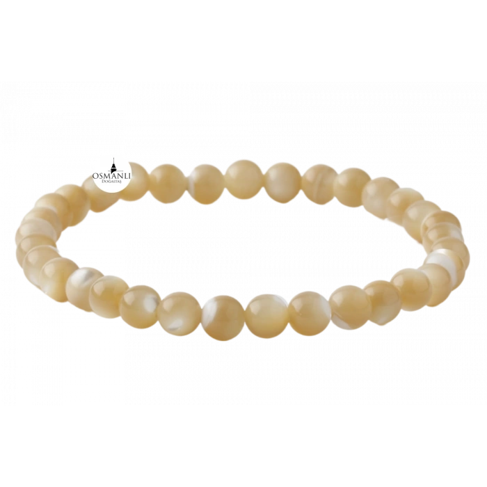 Sedef 6mm Doğal Taş Bileklik