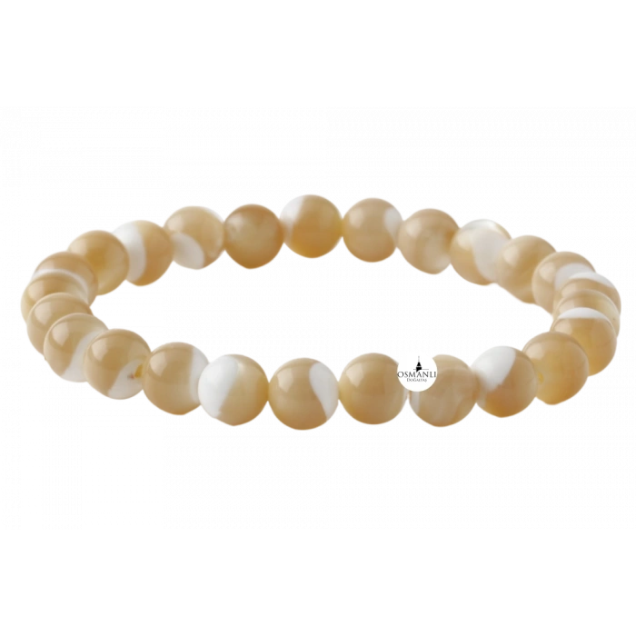 Sedef 8mm Doğal Taş Bileklik