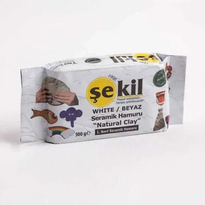 Şekil Kil Hamuru Beyaz 500 Gr