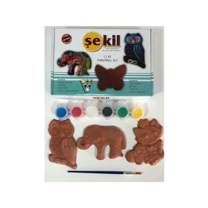 Şekil Seramik Boyama Seti Hobi Kiti 3 Lü Set