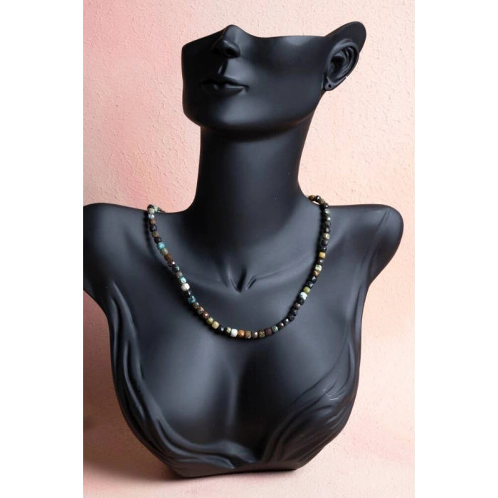 Sertifikalı Afrika Turkuaz Doğal Taş Kolye (SK:247)