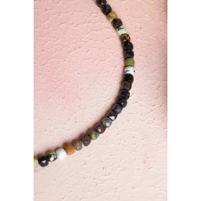 Sertifikalı Afrika Turkuaz Doğal Taş Kolye (SK:247)