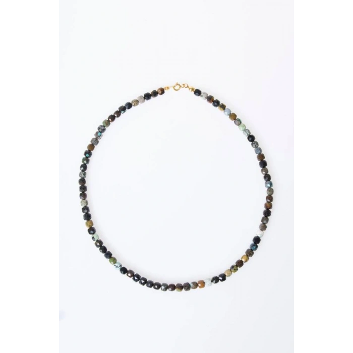 Sertifikalı Afrika Turkuaz Doğal Taş Kolye (SK:247)