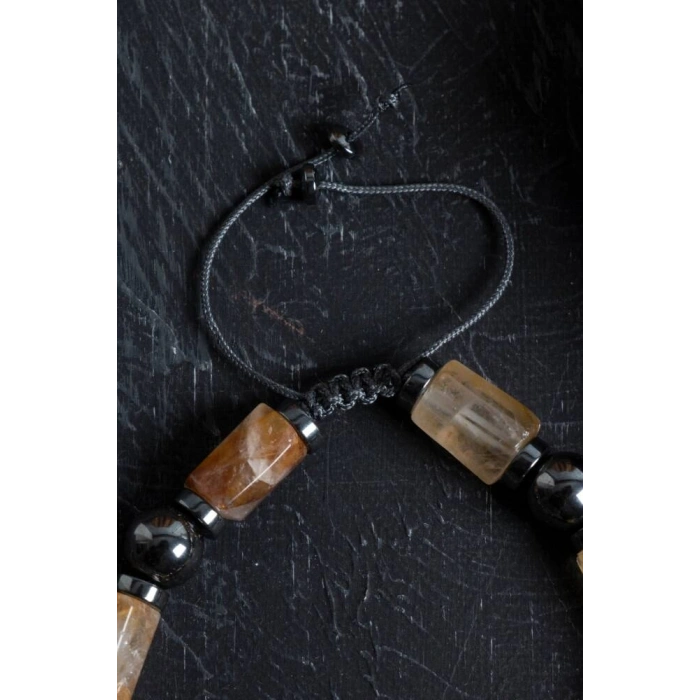 Sertifikalı Akik ve Hematit Doğaltaş Bileklik