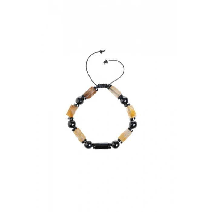 Sertifikalı Akik ve Hematit Doğaltaş Bileklik