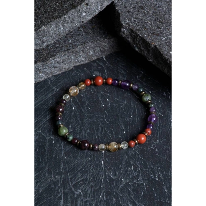 Sertifikalı Akrep Burcu Doğal Taş Bileklik (SK:260)