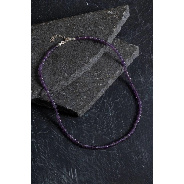 Sertifikalı Ametist  Doğal Taş Kolye