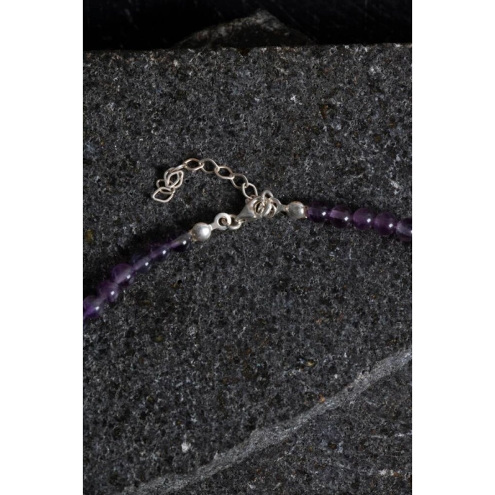 Sertifikalı Ametist  Doğal Taş Kolye