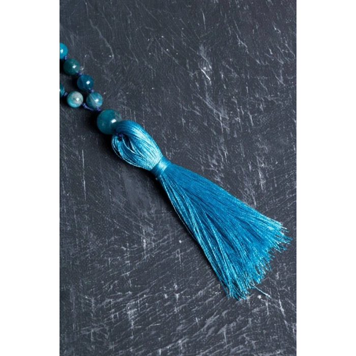 Sertifikalı Apatit Doğal Taş Kolye Tesbih 99luk - 6mm (SK:209)