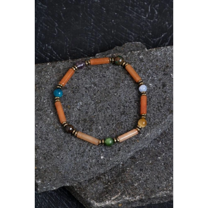 Sertifikalı Apatit, Krizokol ve Yeşim Boğa Burcu Bilekliği