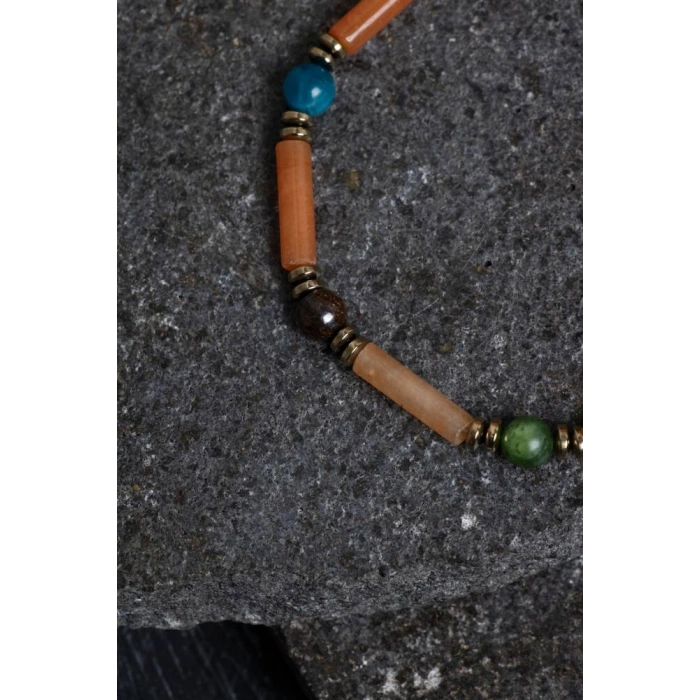 Sertifikalı Apatit, Krizokol ve Yeşim Boğa Burcu Bilekliği