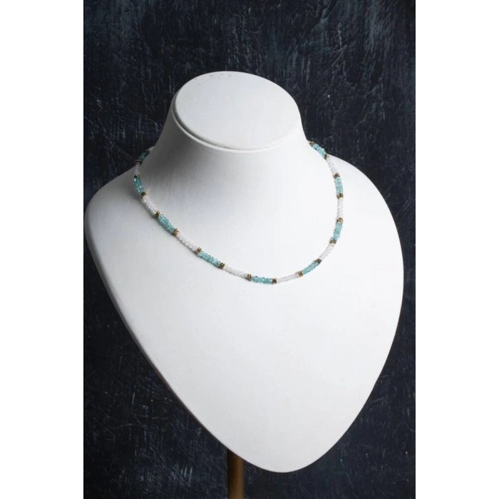 Sertifikalı Apatit ve Pembe Kuvars Doğaltaş Kolye