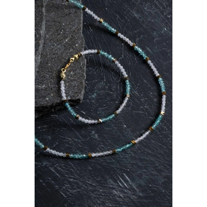 Sertifikalı Apatit ve Pembe Kuvars Doğaltaş Takım