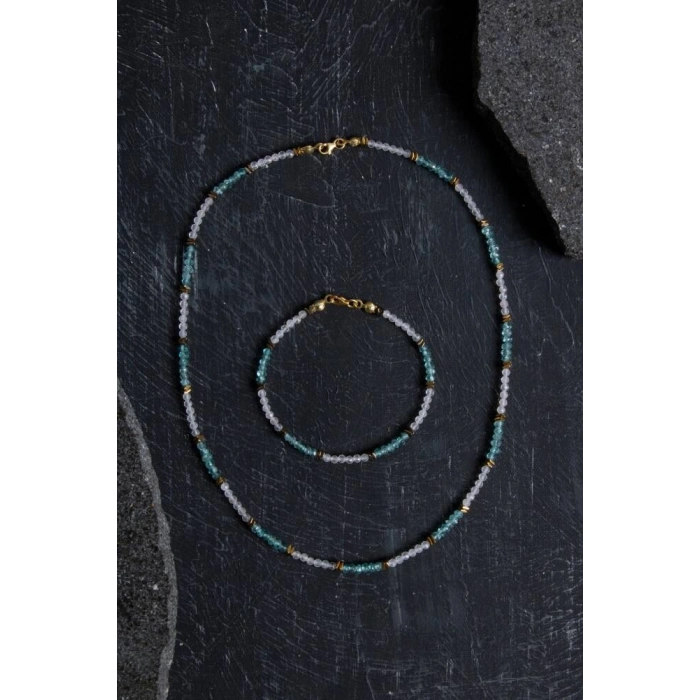 Sertifikalı Apatit ve Pembe Kuvars Doğaltaş Takım