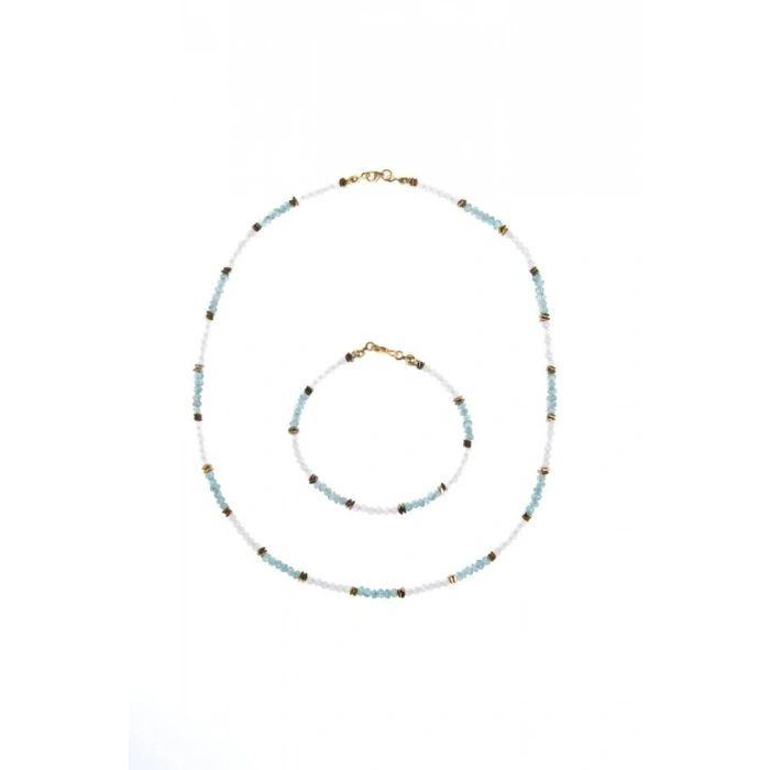 Sertifikalı Apatit ve Pembe Kuvars Doğaltaş Takım