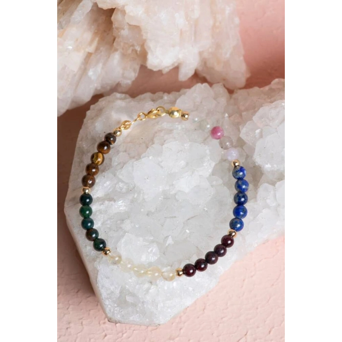 Sertifikalı Aslan Burcu Doğal Taş Bileklik