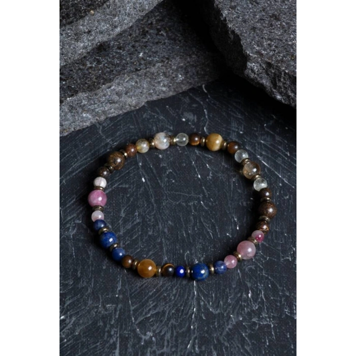 Sertifikalı Aslan Burcu Doğal Taş Bileklik (SK:261)