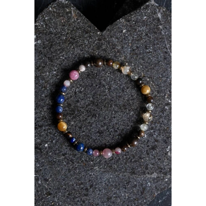 Sertifikalı Aslan Burcu Doğal Taş Bileklik (SK:261)