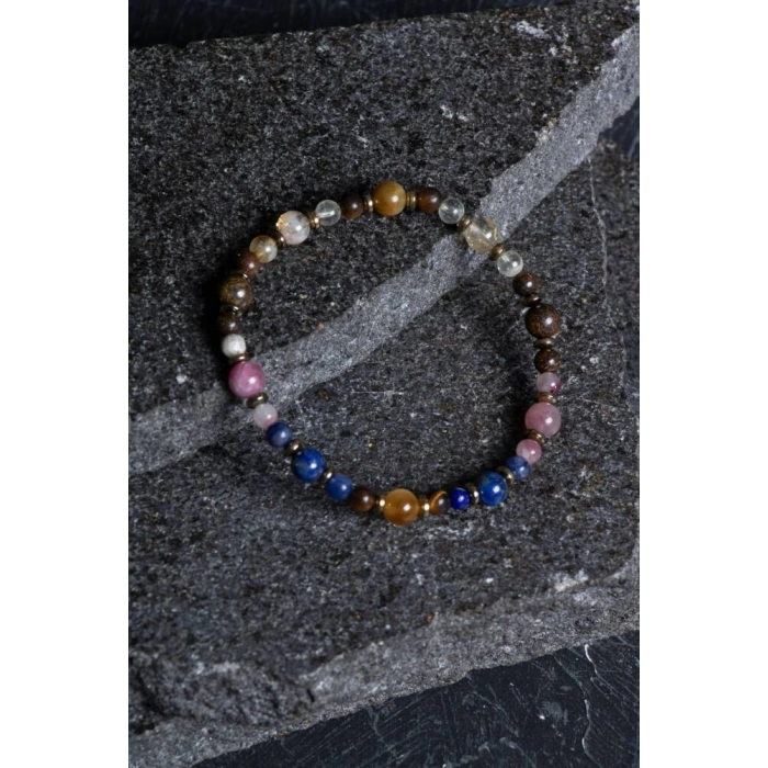 Sertifikalı Aslan Burcu Doğal Taş Bileklik (SK:261)