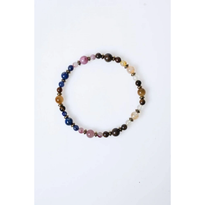 Sertifikalı Aslan Burcu Doğal Taş Bileklik (SK:261)