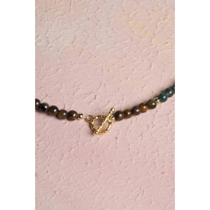 Sertifikalı Aslan Burcu Doğal Taş Kolye