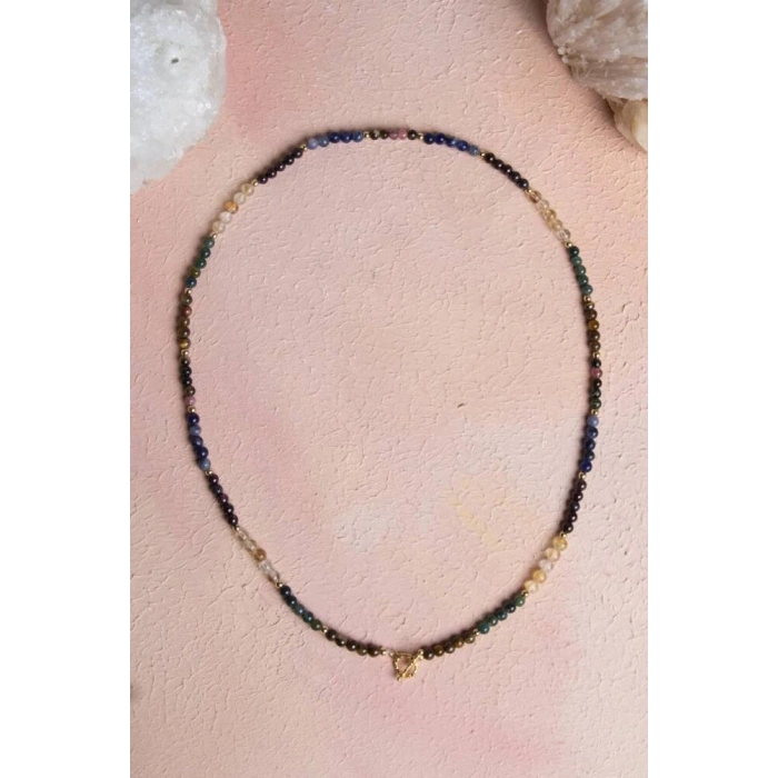 Sertifikalı Aslan Burcu Doğal Taş Kolye