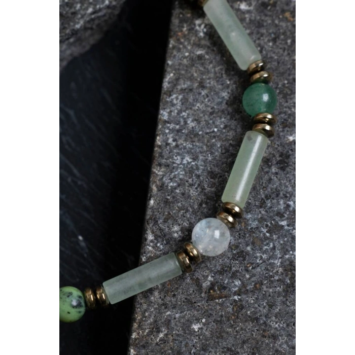 Sertifikalı Aventurin ve Koç Burcu Doğal Taş Bileklik