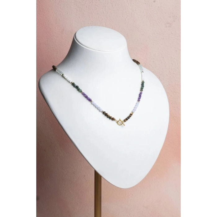 Sertifikalı Balık Burcu Doğal Taş Kolye