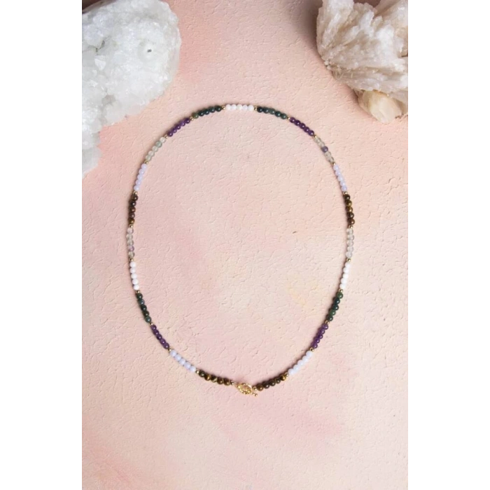 Sertifikalı Balık Burcu Doğal Taş Kolye