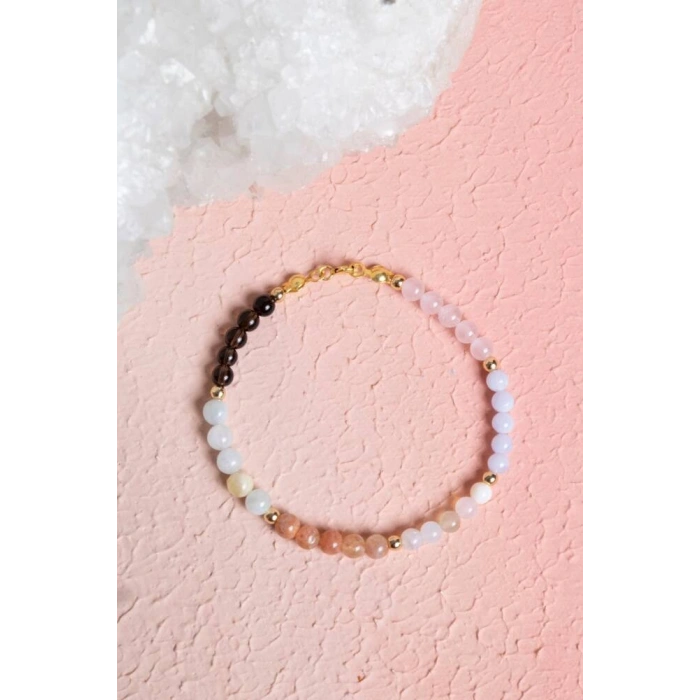 Sertifikalı Başak Burcu Doğal Taş Bileklik