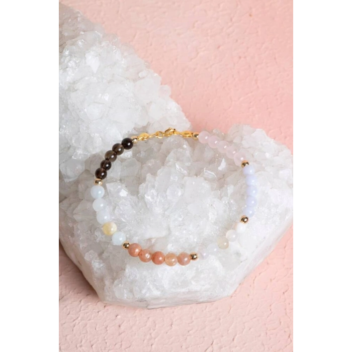 Sertifikalı Başak Burcu Doğal Taş Bileklik