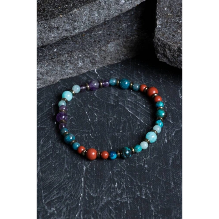 Sertifikalı Başak Burcu Doğal Taş Bileklik (SK:253)