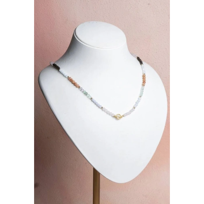 Sertifikalı Başak Burcu Doğal Taş Kolye