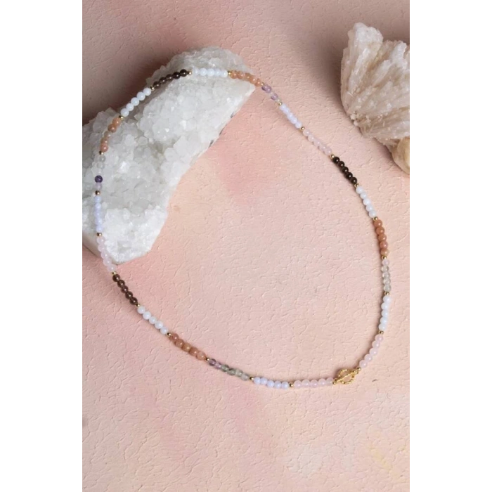 Sertifikalı Başak Burcu Doğal Taş Kolye