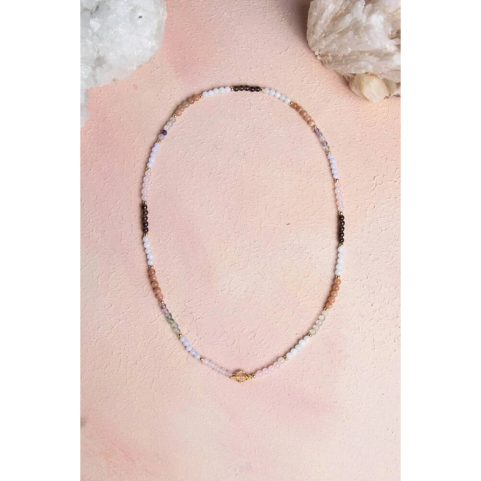 Sertifikalı Başak Burcu Doğal Taş Kolye