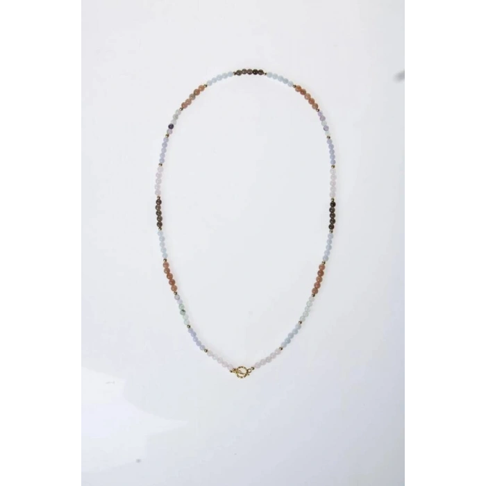 Sertifikalı Başak Burcu Doğal Taş Kolye