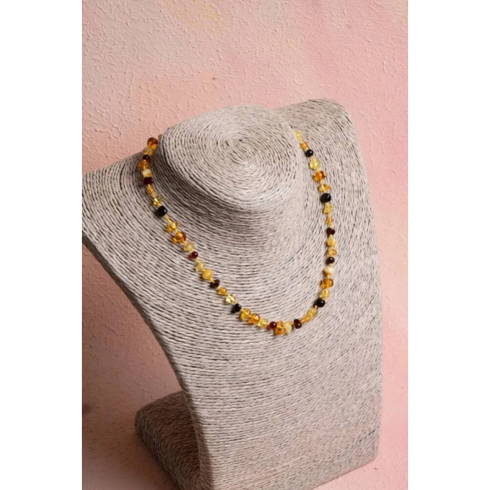 Sertifikalı Bebek Kehribar Doğal Taş Kolye