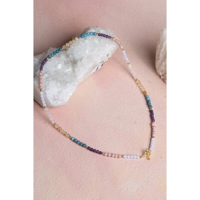 Sertifikalı Boğa Burcu Doğal Taş Kolye