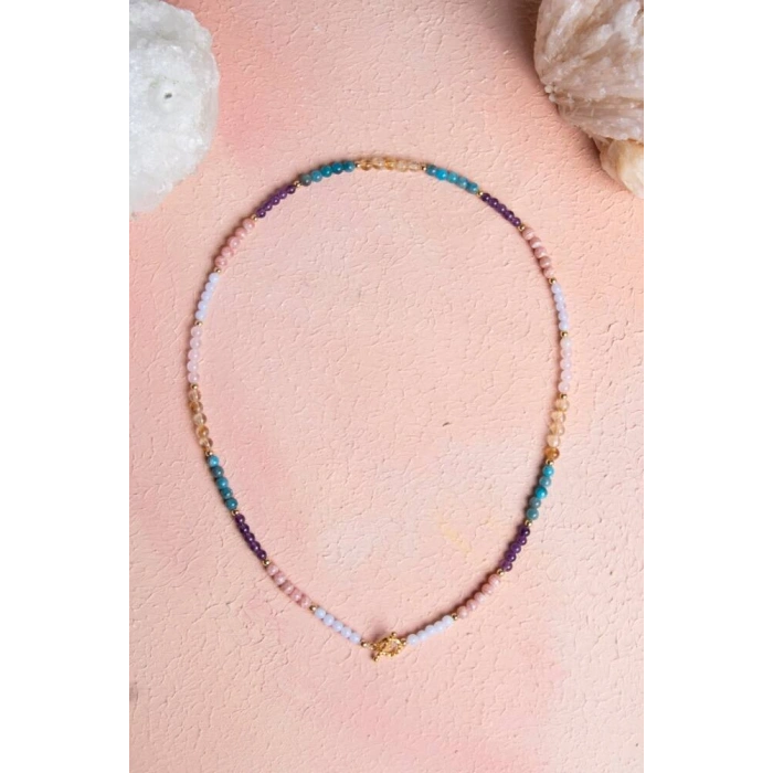 Sertifikalı Boğa Burcu Doğal Taş Kolye