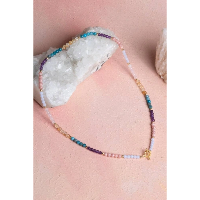 Sertifikalı Boğa Burcu Doğal Taş Kolye