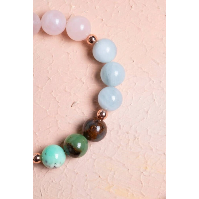 Sertifikalı Burç Doğal Taş Bileklik -Terazi Burcu