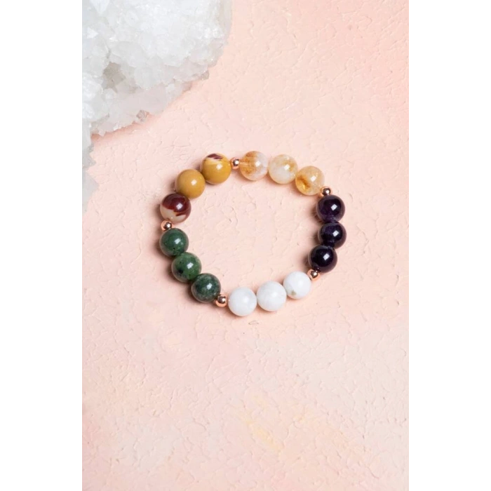 Sertifikalı  Doğal Taş Bileklik-Akrep Burcu